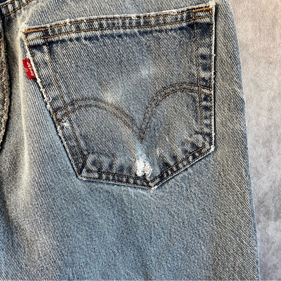 🔺SOLD🔺Vintage Levis 517 Mens Size 32 x 32 Bootcut Denim Jeans Pants Blue Worn - Picture 8 of 12